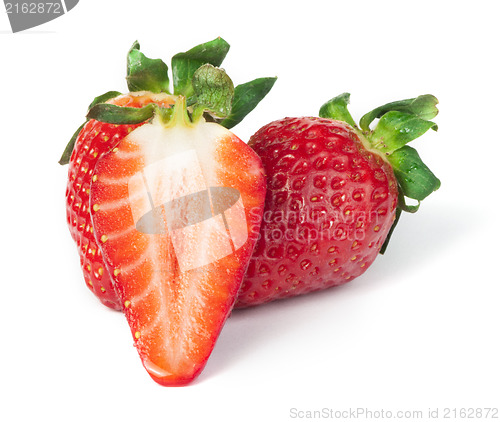 Image of Strawberries white isolated