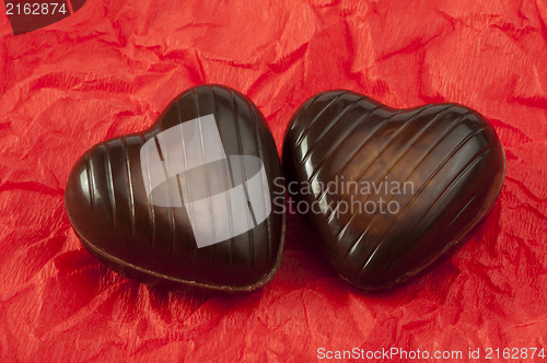 Image of Chocolates in the shape of hearts