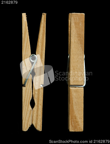 Image of Clothes natural wooden peg