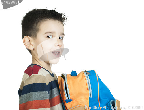 Image of Boy with schoolbag