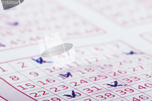 Image of Marked lottery ticket