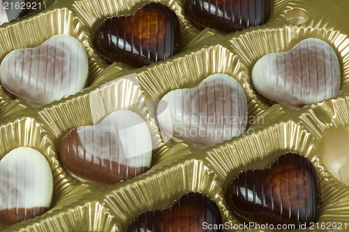 Image of Chocolates in the shape of hearts