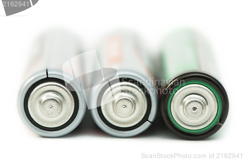 Image of Three batteries close up