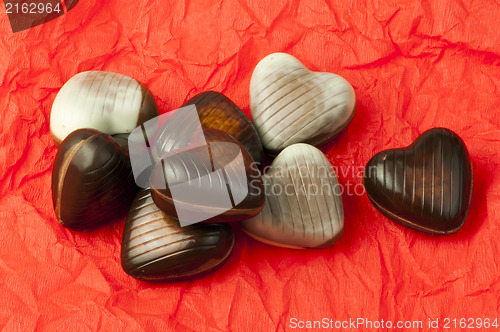 Image of Chocolates in the shape of hearts