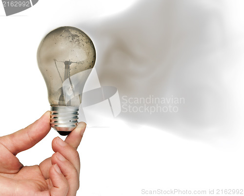 Image of Old burned light bulb