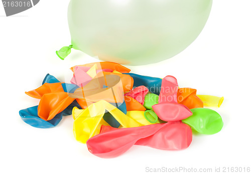 Image of Pile of uninflated balloons