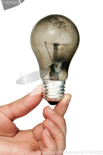 Image of Old burned light bulb