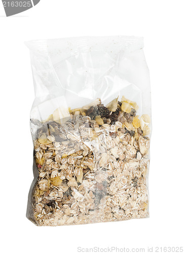 Image of Muesli breakfast in transparent package