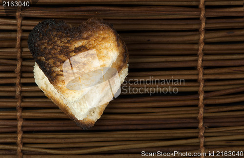 Image of Toast with heart-shaped