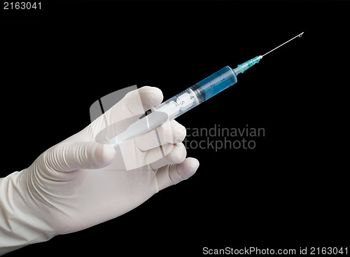 Image of Hand hold medical syringe