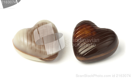 Image of Chocolates in the shape of hearts