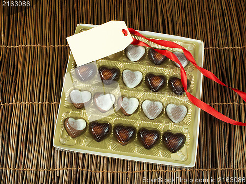 Image of Chocolates in the shape of hearts