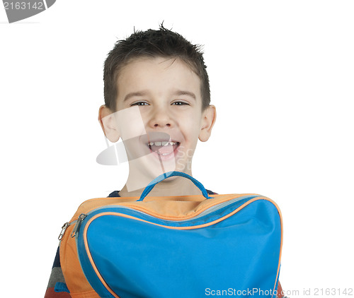 Image of Boy with schoolbag