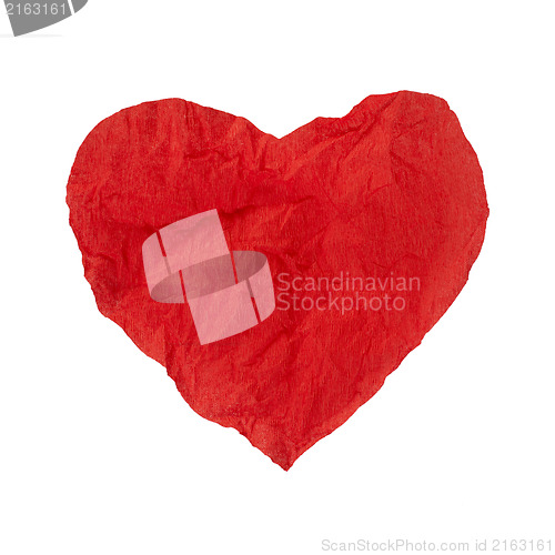 Image of Heart made ??of curled red paper