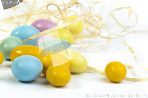 Image of Small multicolored eggs