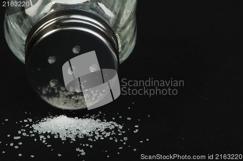 Image of Salt on black background