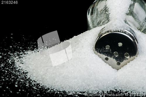 Image of Salt on black background