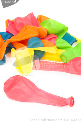 Image of Pile of uninflated balloons