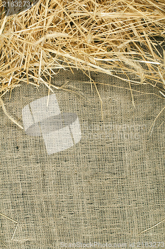 Image of Straw on burlap