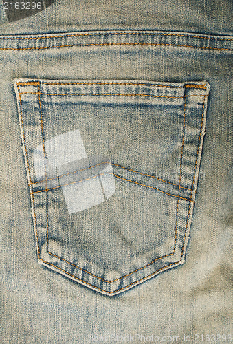 Image of Jeans back blue pocket