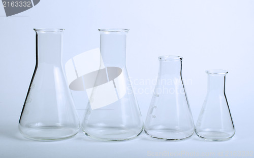 Image of Empty glass laboratory utensils