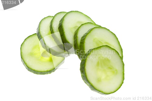 Image of Slices of cucumber

