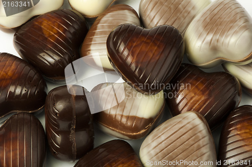 Image of Chocolates in the shape of hearts