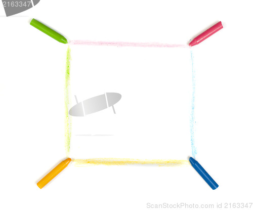 Image of Pastels and painted lines