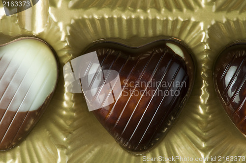 Image of Chocolates in the shape of hearts