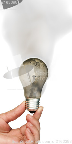 Image of Old burned light bulb