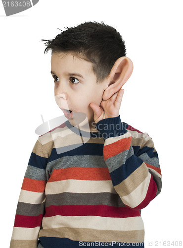 Image of Child listening with ear