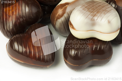 Image of Chocolates in the shape of hearts