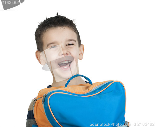 Image of Boy with schoolbag