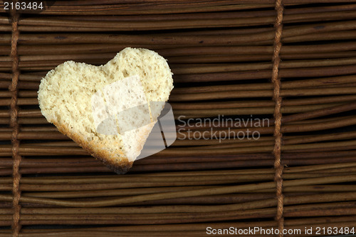 Image of Toast with heart-shaped