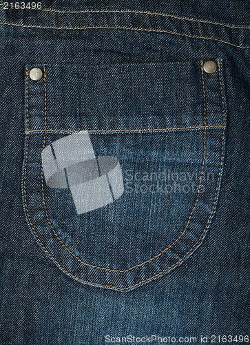 Image of Jeans back blue pocket