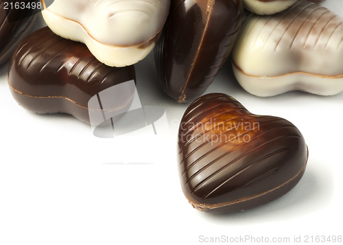 Image of Chocolates in the shape of hearts