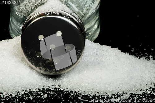 Image of Salt on black background