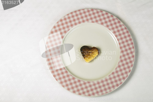 Image of Toast with heart-shaped