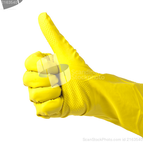 Image of Household yellow gloves