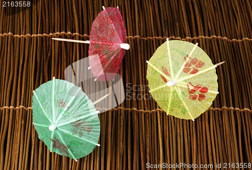 Image of Colorful cocktail umbrellas