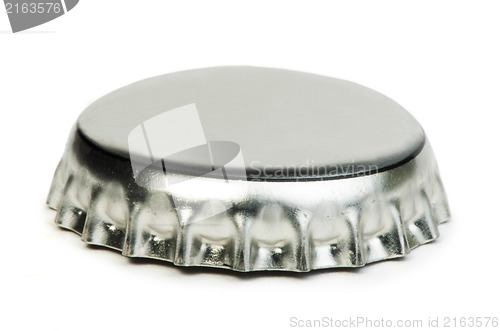 Image of Beer cap white isolated studio shot.