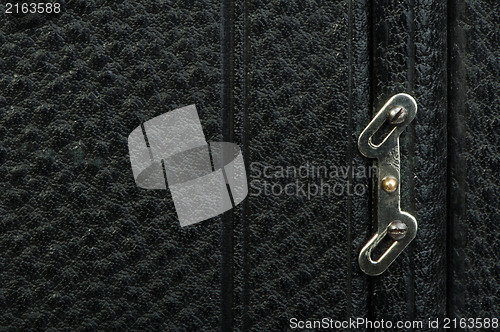 Image of Old vintage black leather background