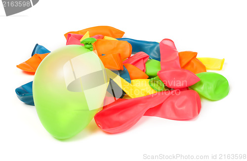 Image of Pile of uninflated balloons