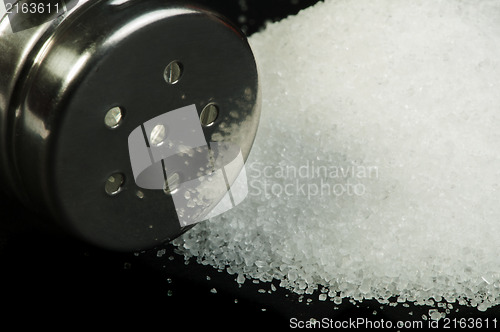 Image of Salt on black background