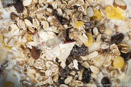 Image of Muesli breakfast in a bowl