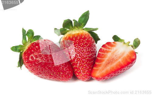 Image of Strawberries white isolated