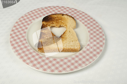 Image of Toast with heart-shaped