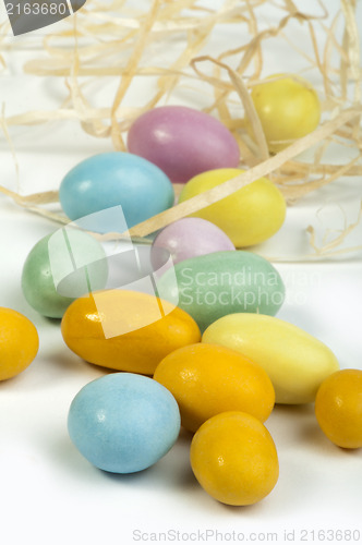 Image of Small multicolored eggs