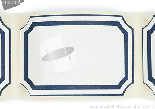 Image of Label paper with boarder