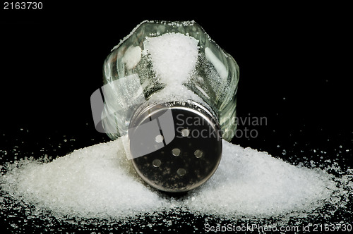 Image of Salt on black background